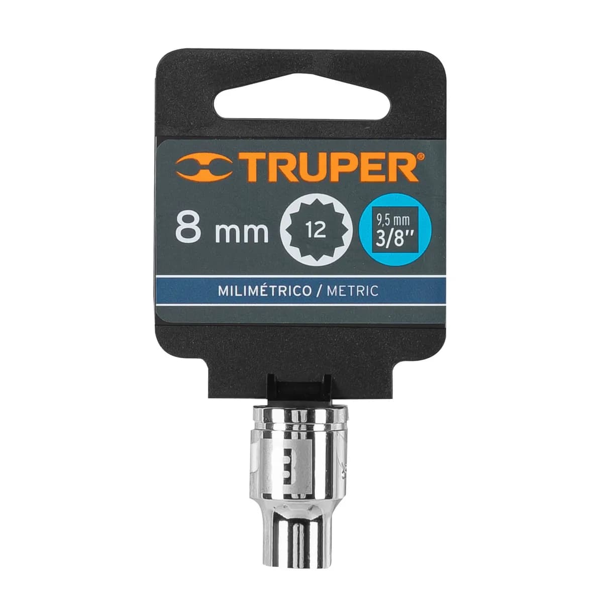 CUBO 8MM X 3/8 ESTRIADO TRUPER D-3808-M 13628