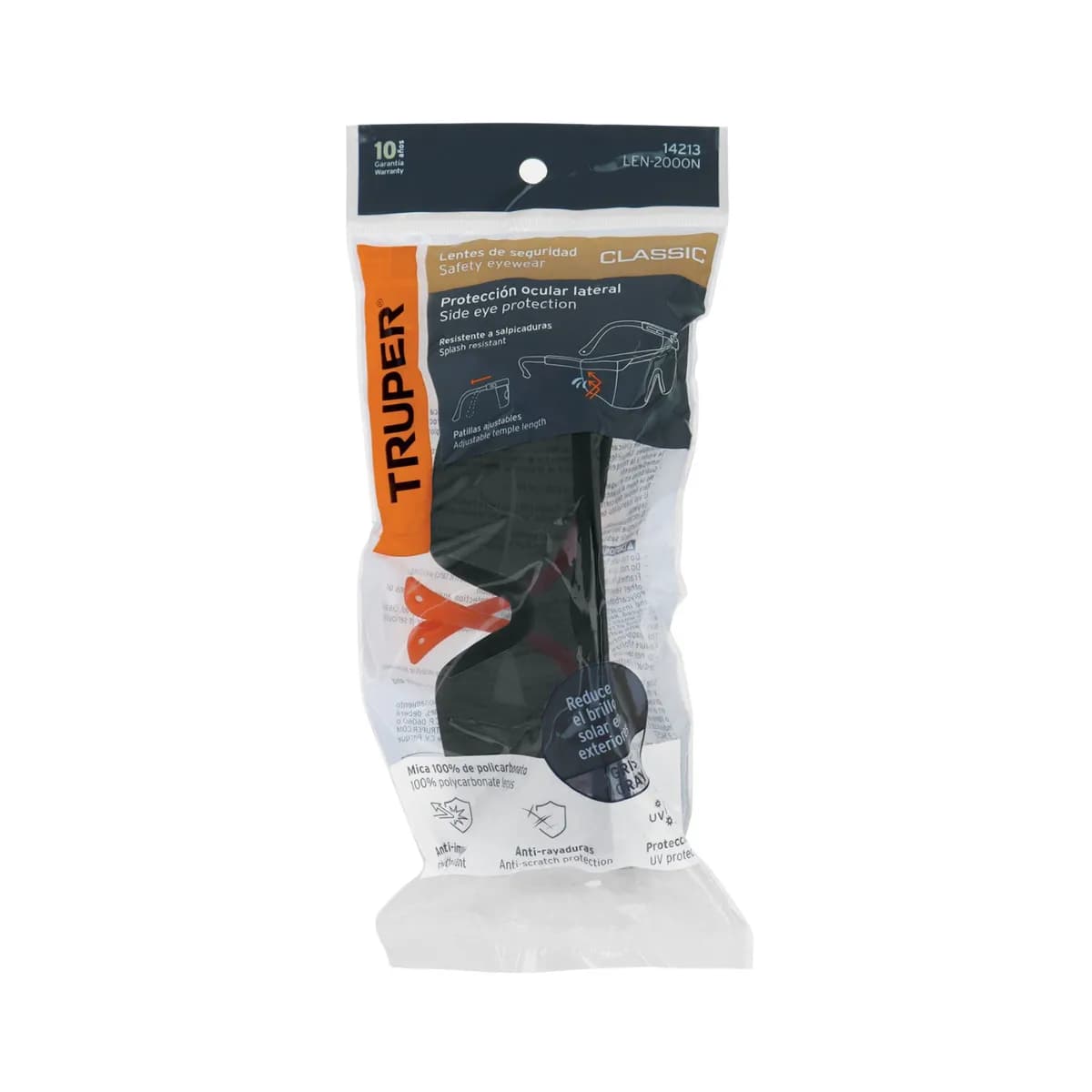 LENTE TRUPER PROT NEGRA AJUST LEN-2000N 14213 gafas seguridad
