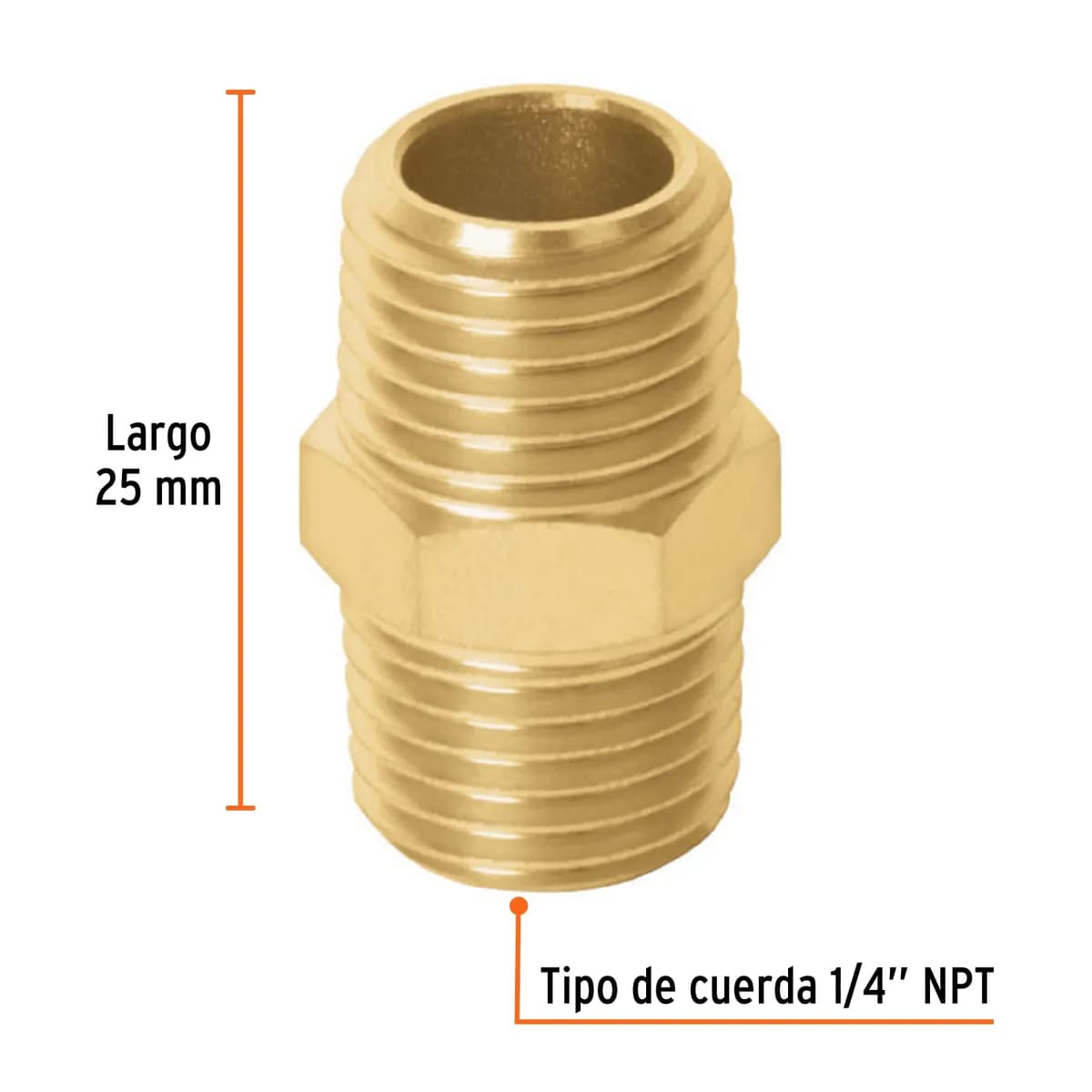 NIPLE UNIVERSAL 1/4 p/equipo aire TRUPER 19024