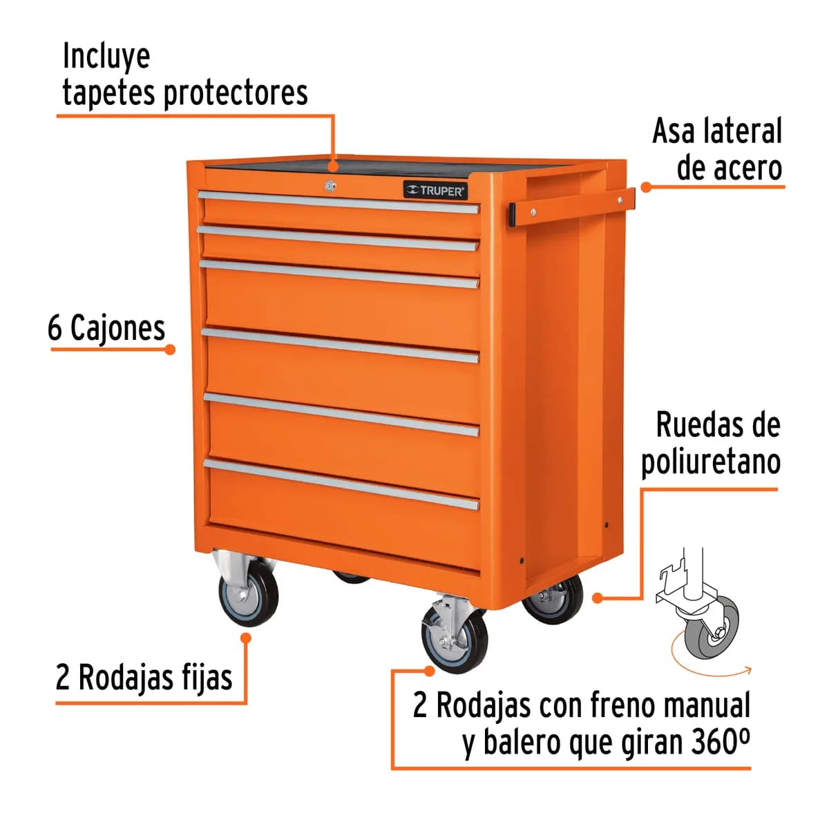 GABINETE TRUPER 6GAV 130KG METALICO MOVIL 12067