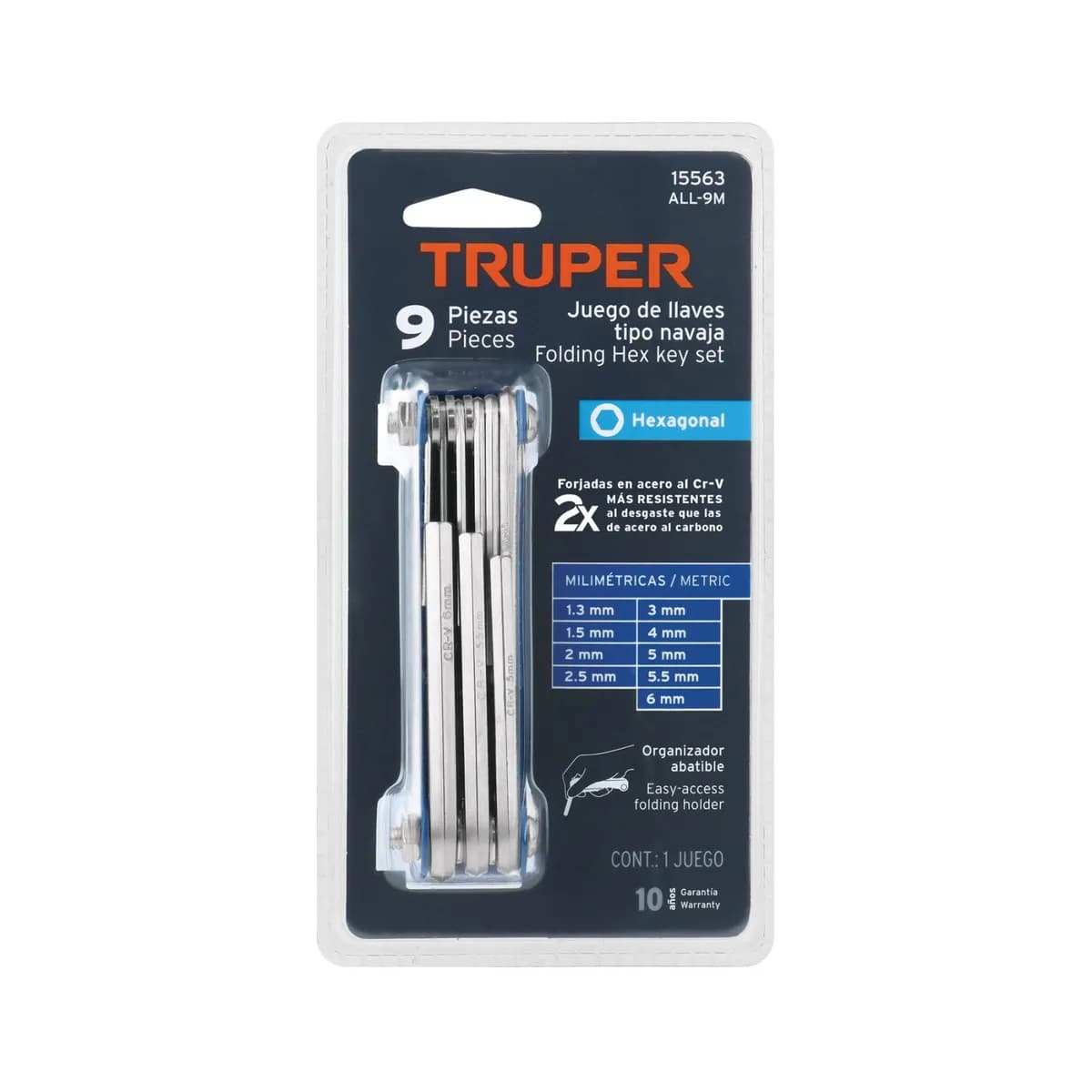 JUEGO DE LLAVE ALLEN TRUPER T/NAVAJA ALL-9M 15563