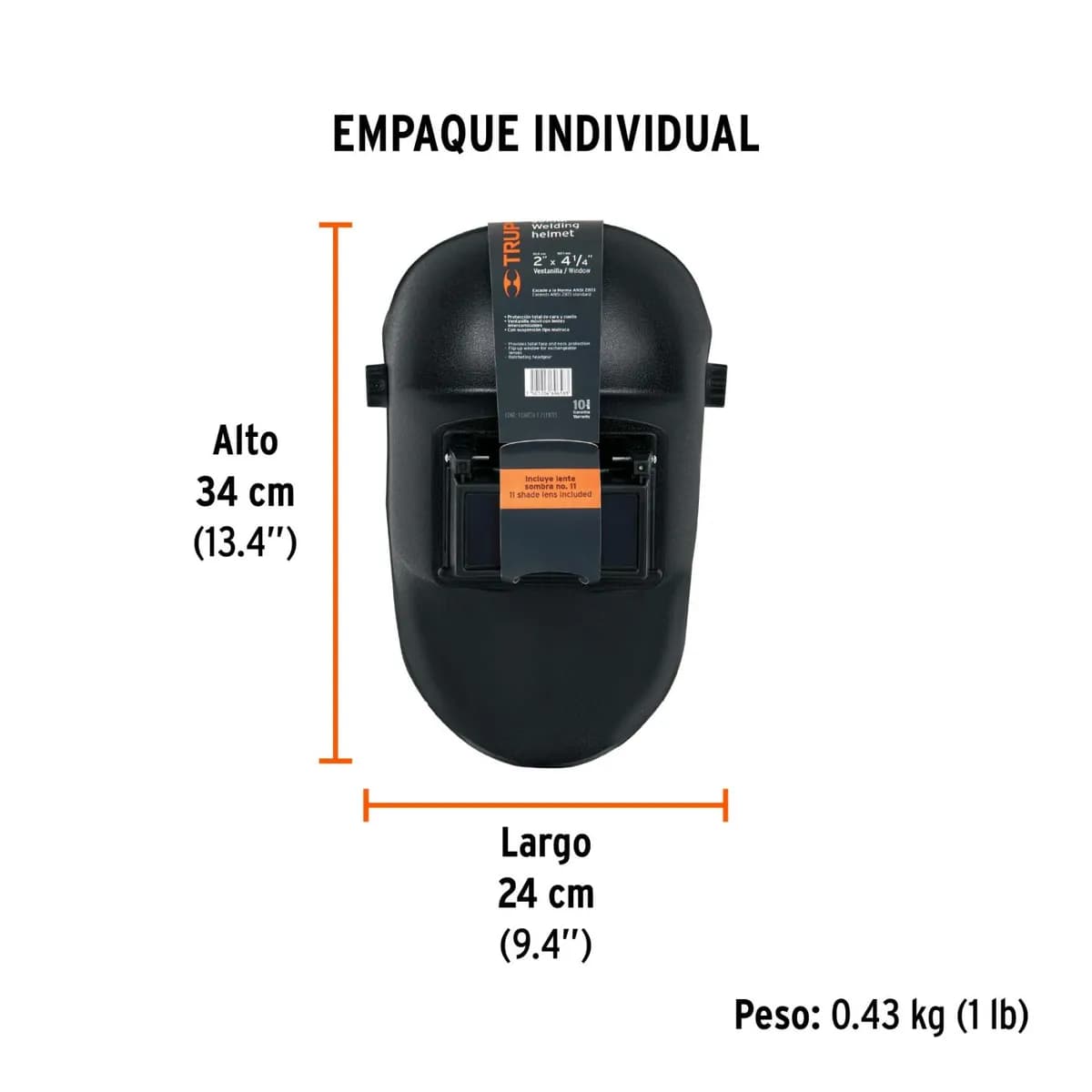 CARETA P/SOLDAR TRUPER CASO-3 C/VIDRIO 13729