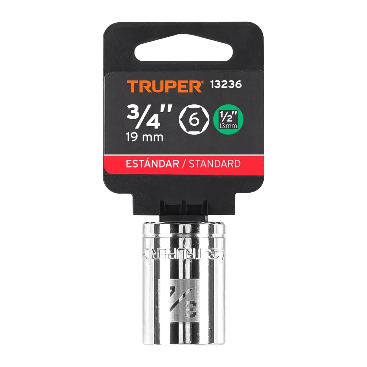 CUBO 3/4 X mando de 1/2 HEX TRUPER D-5424-H 13236 MECANICO