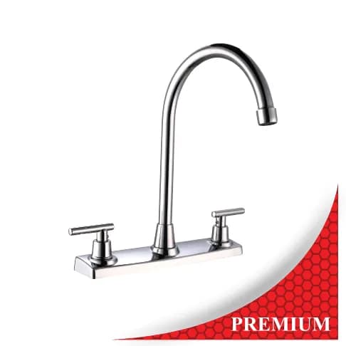 mezcladora fermetal p/fregadero cuello cisne 8 pulg gri-222