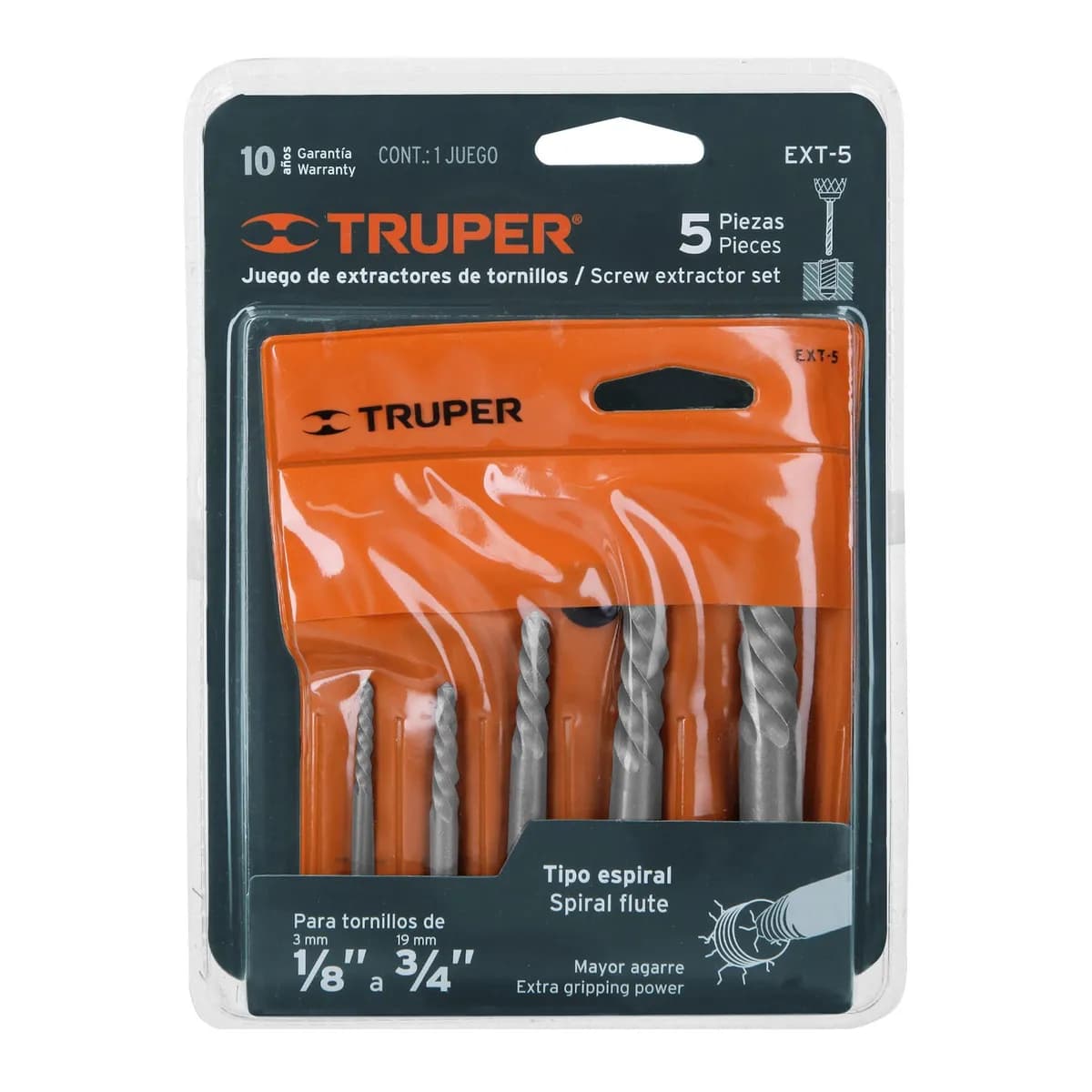 EXTRACTOR DE TORNILLOS TRUPER EXT-5 5/1 14512
