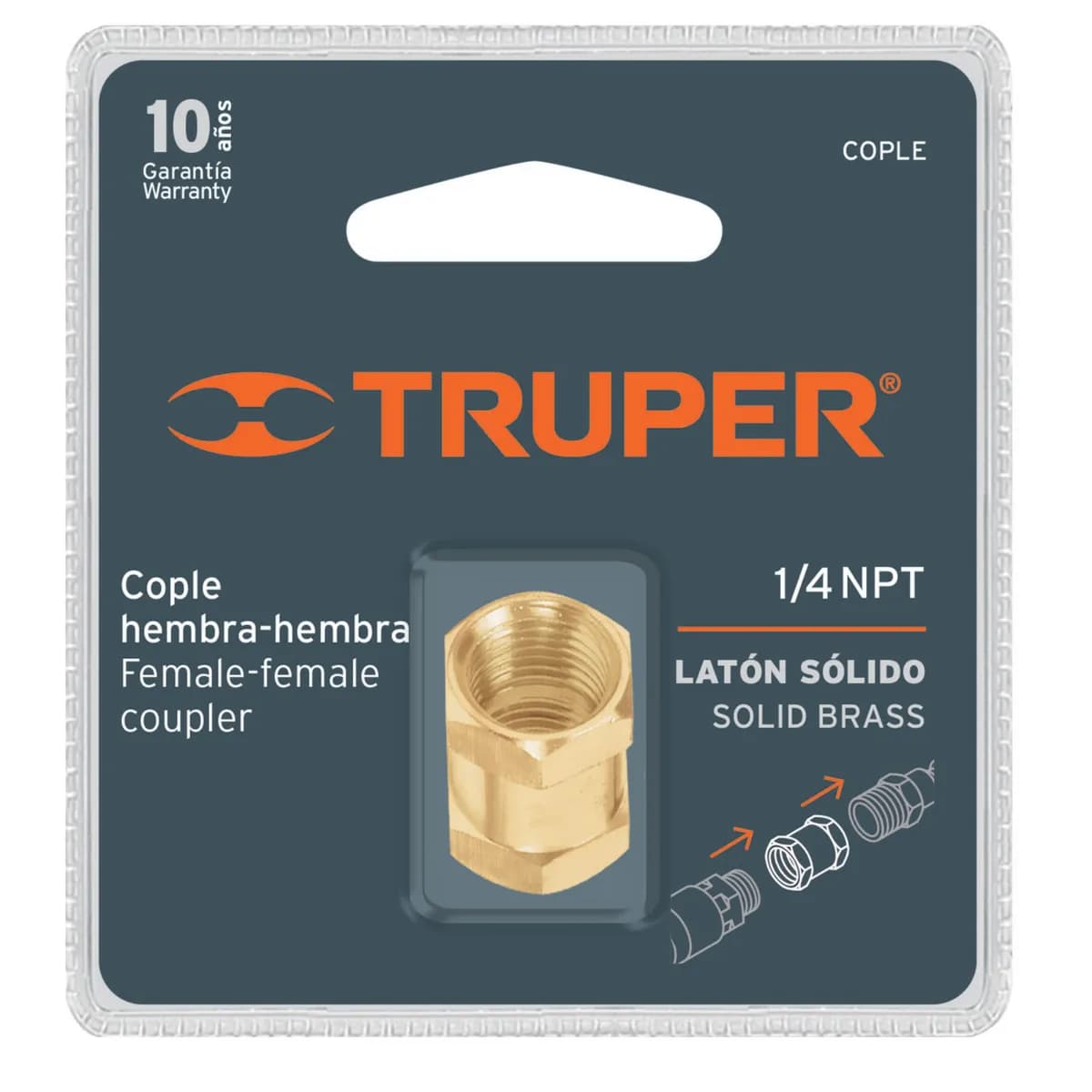COPLE D/LATon TRUPER AIRE 1/4 H/H 19025 coupling