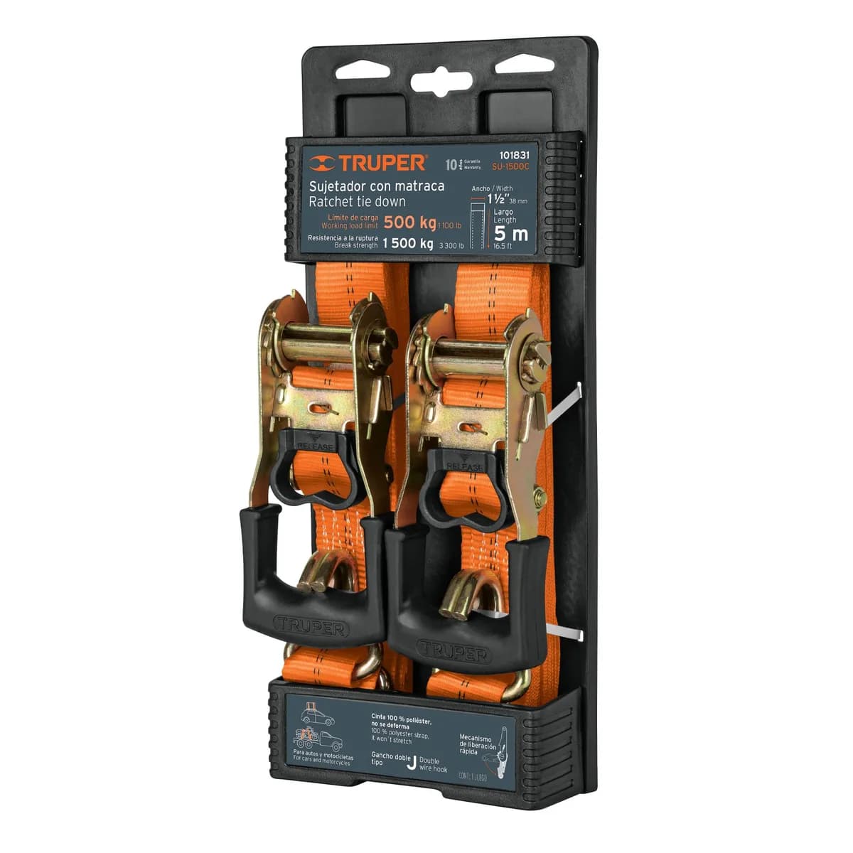SUJETADOR 1-1/2X5M 500KG C/MATRACA TRUPER SU-1500C 101831